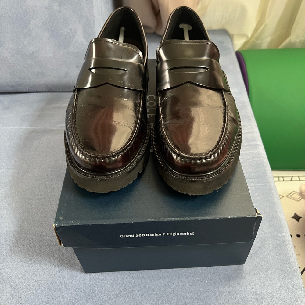 Cole Haan Black Leather Loafers - Picture 4 of 6